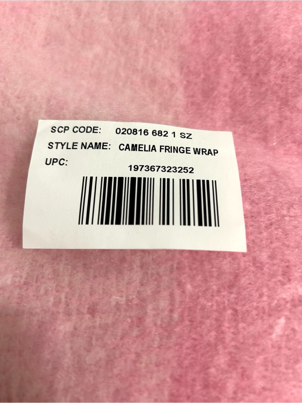 NWT Lilly Pulitzer Camelia Fringe Wrap, Pink Quartz x Conch Shell - Picture 3 of 5